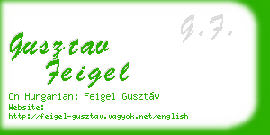 gusztav feigel business card